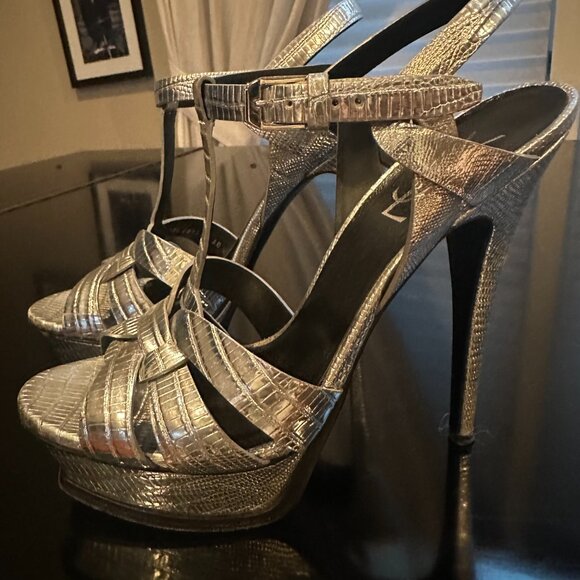 YSL Silver 6" heels. - Picture 5 of 5